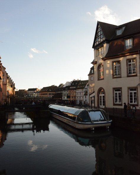 Tour Boat exiting the lock in the Petit France District.JPG